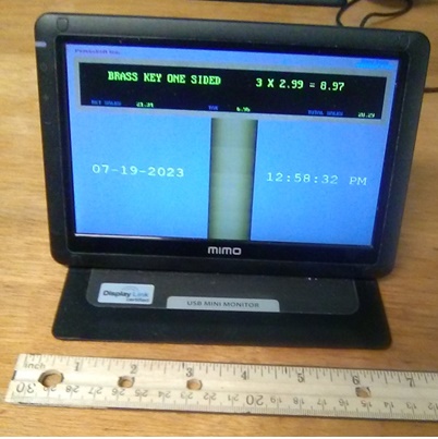 Monitor used as pole display